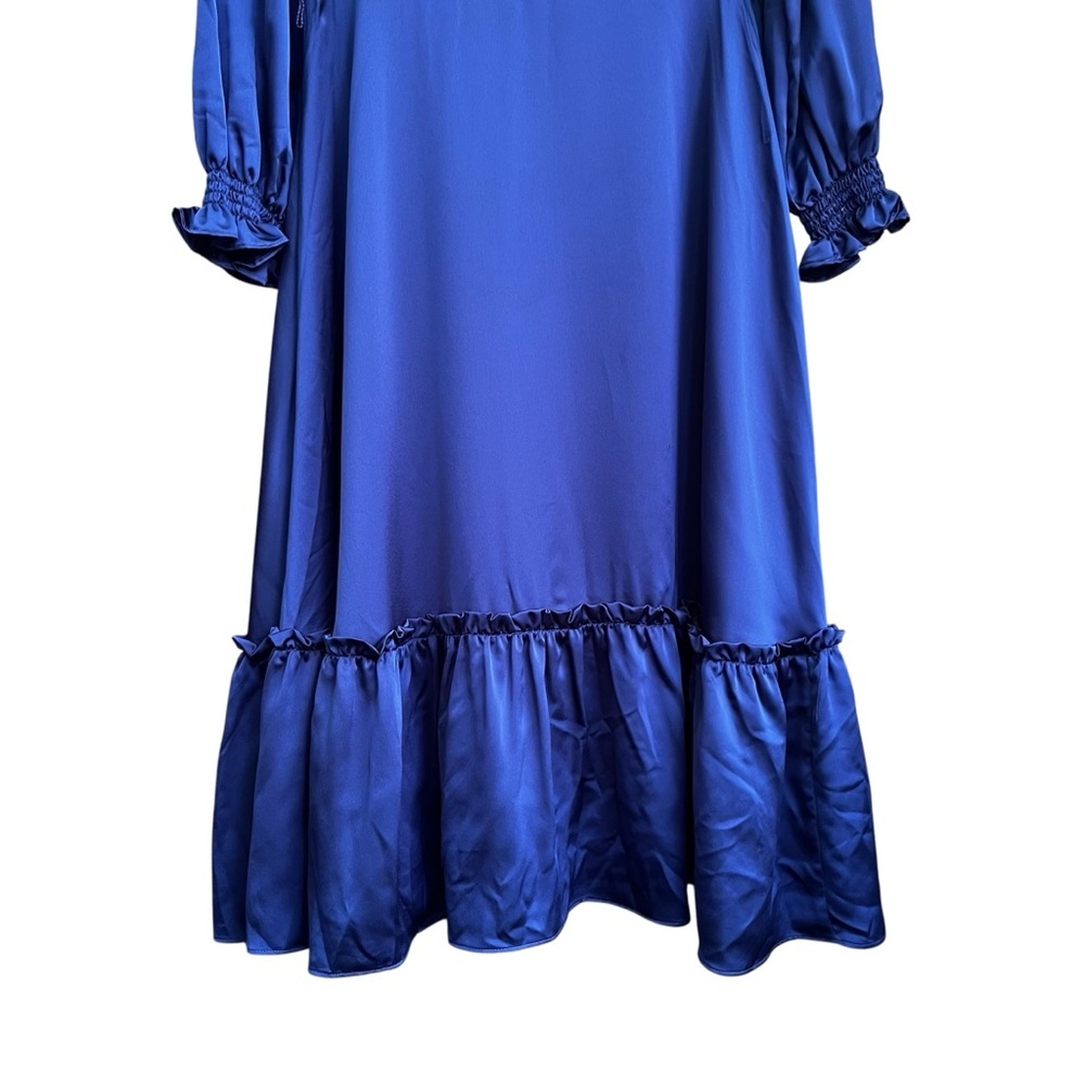 Alex Marie - Kerry Satin Midi Dress in Twilight Blue - NWT - Size XL - Picture 7 of 11